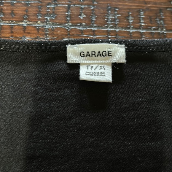 Sparkle black wrap long sleeve crop top - Picture 2 of 4